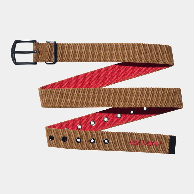 Carhartt WIP Herren-Heston-Gürtel – Braun / Kirsche