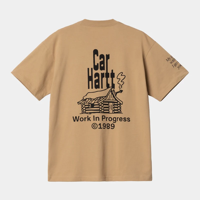 Carhartt WIP Kurzärmliges Bio-T-Shirt für Herren Home – Dusty Hamilton Brown