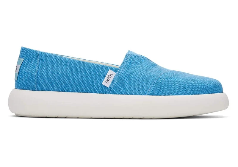 TOMS Alpargata Mallow Eco Heritage Canvas-Trainer für Damen – Inselblau