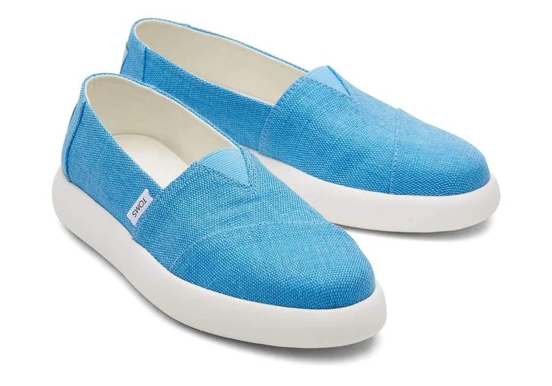 TOMS Alpargata Mallow Eco Heritage Canvas-Trainer für Damen – Inselblau