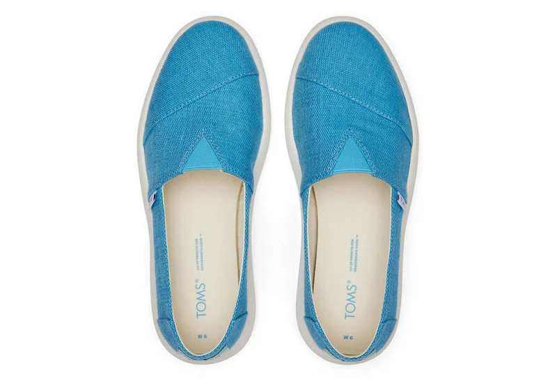 TOMS Alpargata Mallow Eco Heritage Canvas-Trainer für Damen – Inselblau