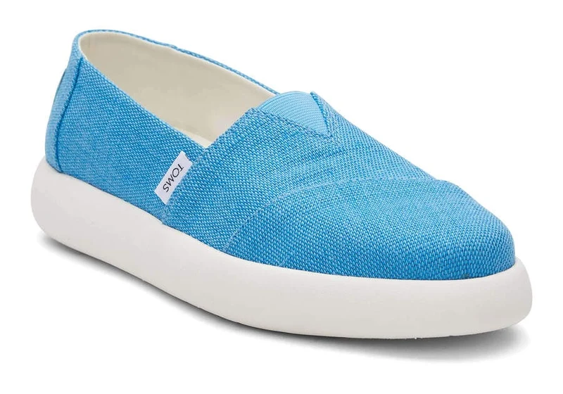 TOMS Alpargata Mallow Eco Heritage Canvas-Trainer für Damen – Inselblau