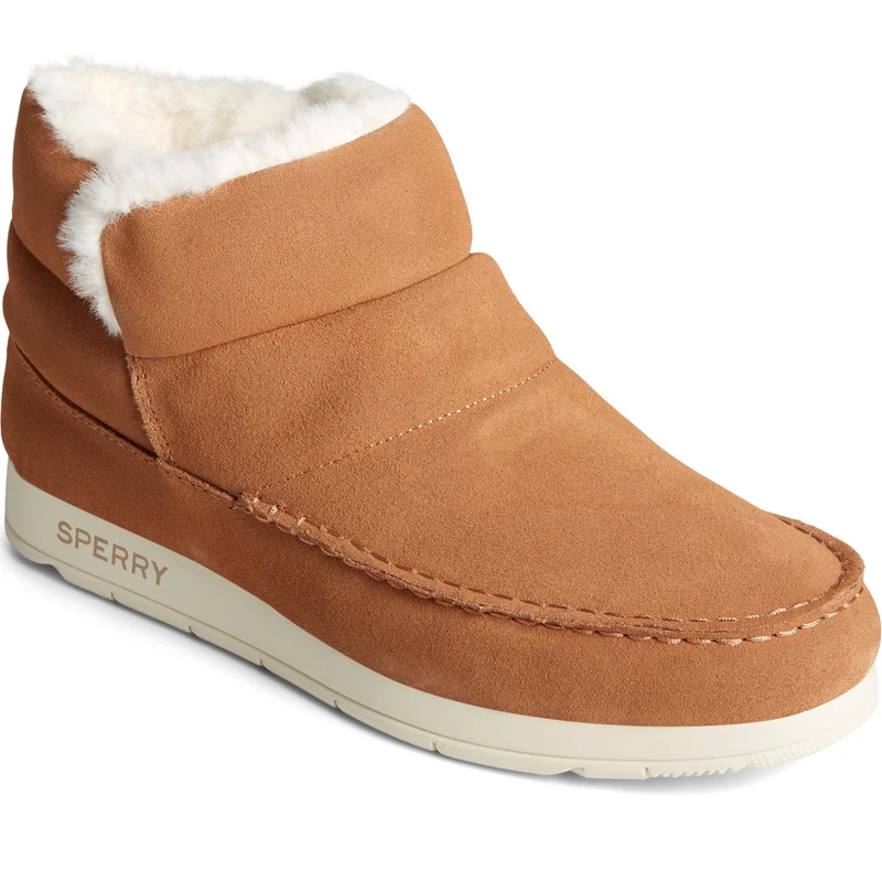 Sperry Moc-Sider-Lederstiefeletten für Damen – Hellbraun