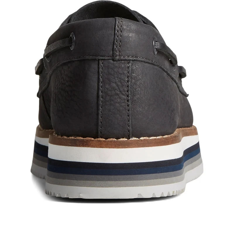 Sperry Authentische Original Stacked Bootsschuhe für Damen – Schwarz