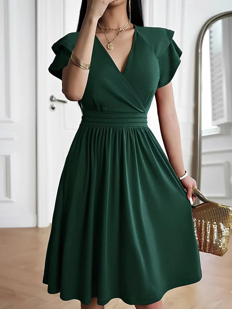 Laura - Stilvolles Kleid mit V-Ausschnitt für Damen