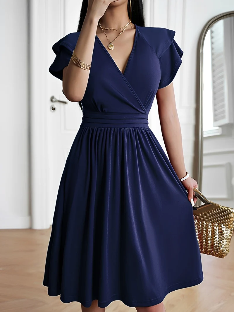 Laura - Stilvolles Kleid mit V-Ausschnitt für Damen