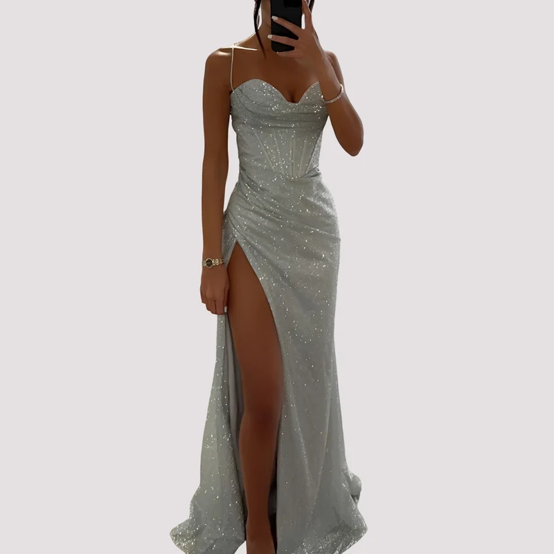 Bonnie - Elegantes Maxikleid mit Schlitz