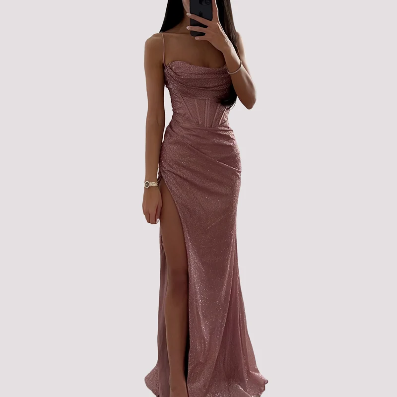 Bonnie - Elegantes Maxikleid mit Schlitz