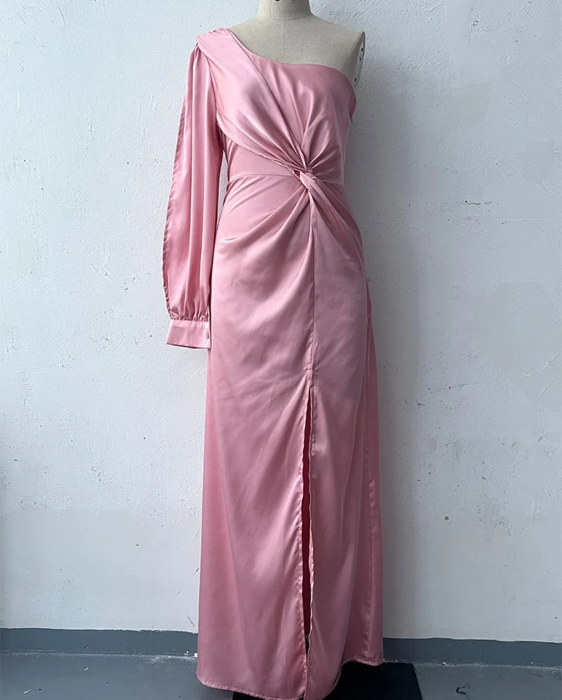Helena - Elegantes One-Shoulder-Kleid mit Schlitz für Damen