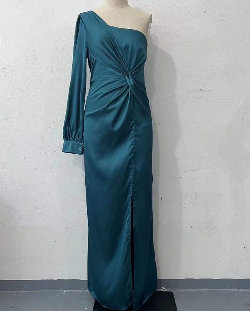 Helena - Elegantes One-Shoulder-Kleid mit Schlitz für Damen