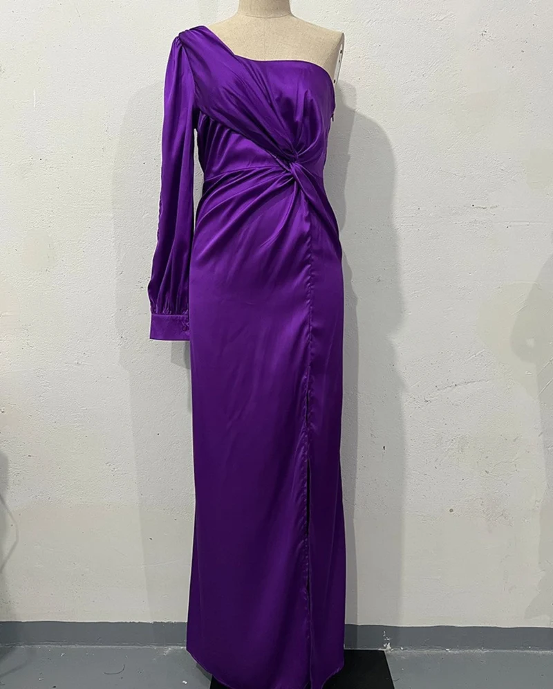 Helena - Elegantes One-Shoulder-Kleid mit Schlitz für Damen