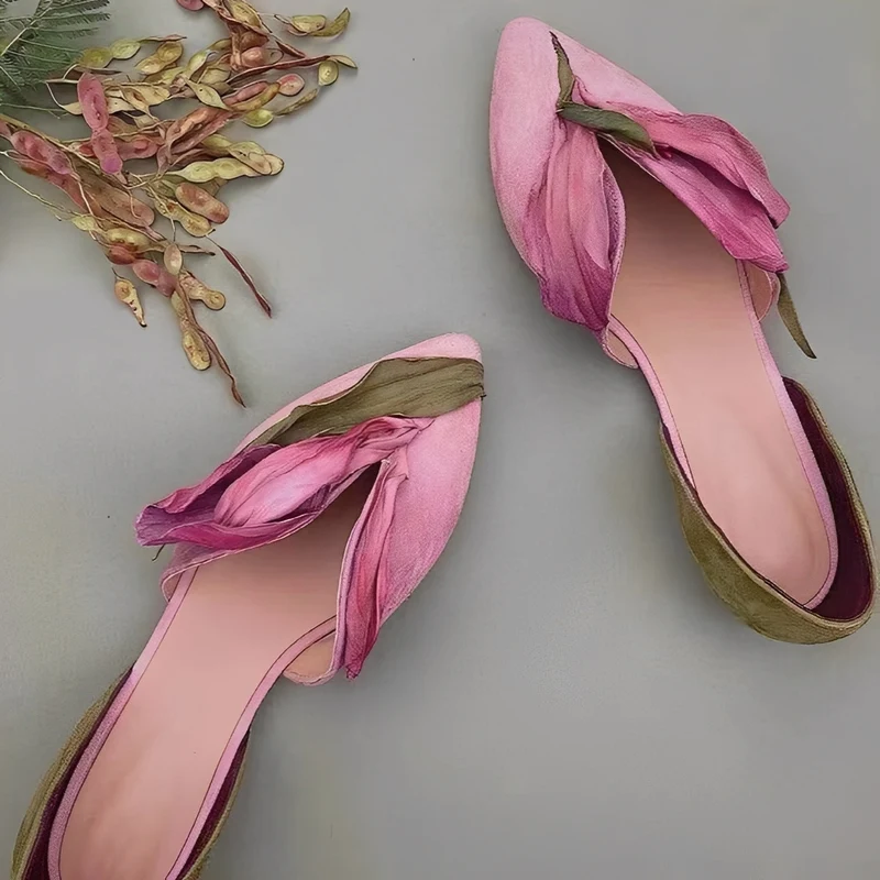 Jennifer - Stilvolle flache Damenschuhe mit Blumenmuster