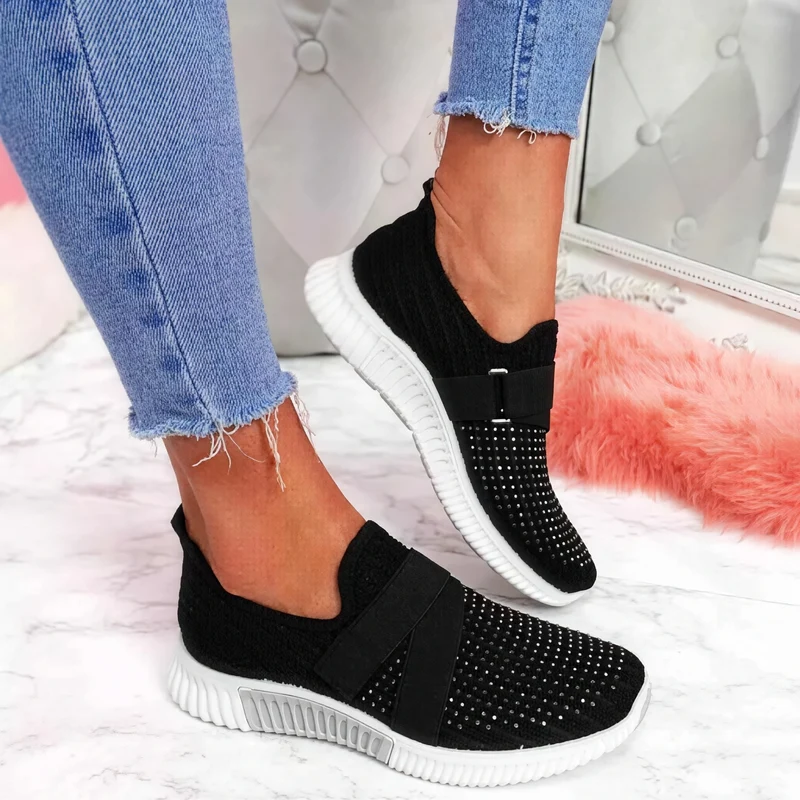 Kinsley - Slip-On Schuhe mit Kristallakzenten