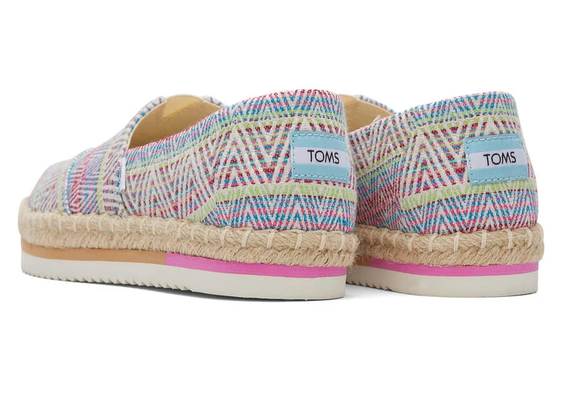 TOMS Alpargata Platform Global Woven Rope Espadrille für Damen – Natur