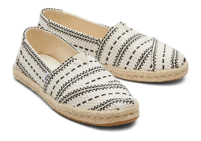 TOMS Damen Alpargata Chunky Global Woven Rope Espadrille – Natur