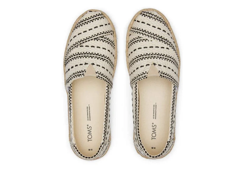 TOMS Damen Alpargata Chunky Global Woven Rope Espadrille – Natur