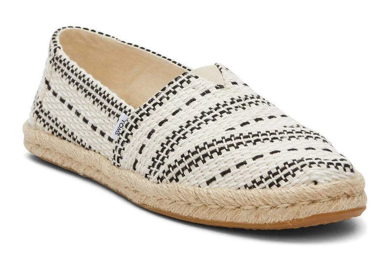 TOMS Damen Alpargata Chunky Global Woven Rope Espadrille – Natur