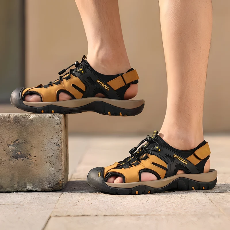 Nelson - Einstellbare Herren-Sandalen mit geschlossener Zehenpartie
