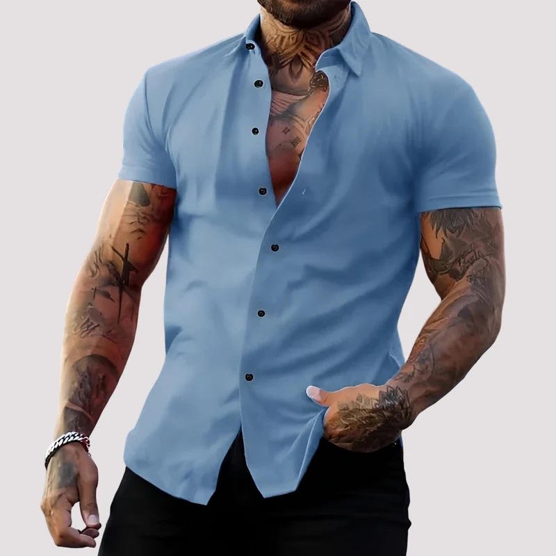 Oscar - Kurzärmeliges Hemd in Slim-Fit-Passform für Herren