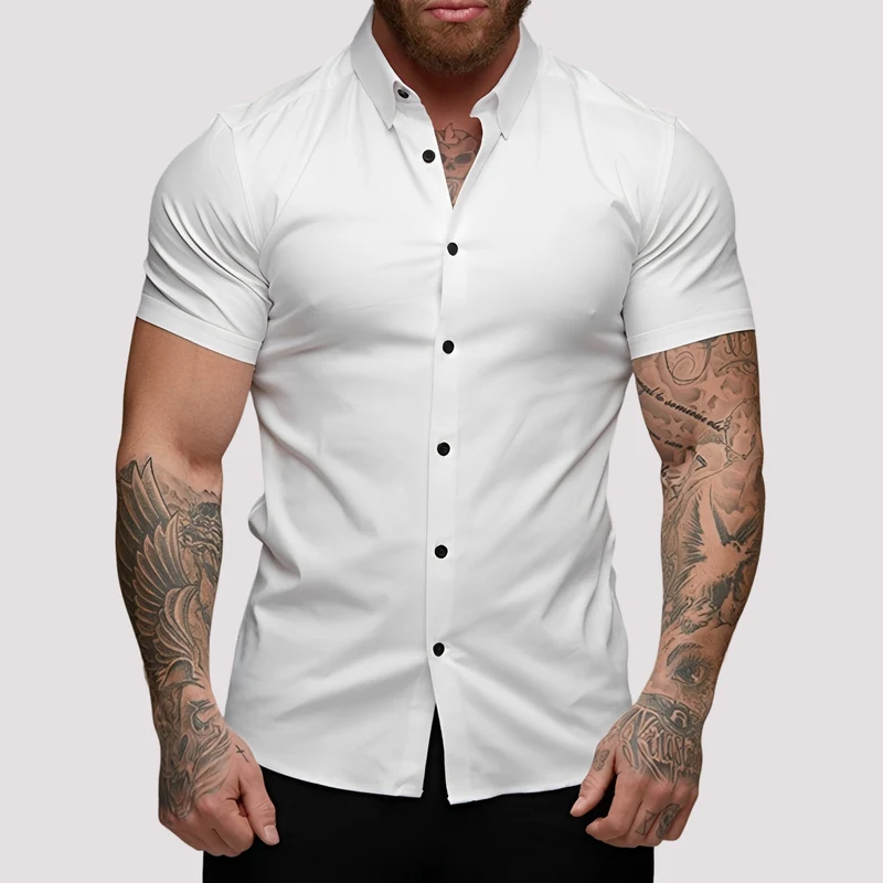 Oscar - Kurzärmeliges Hemd in Slim-Fit-Passform für Herren