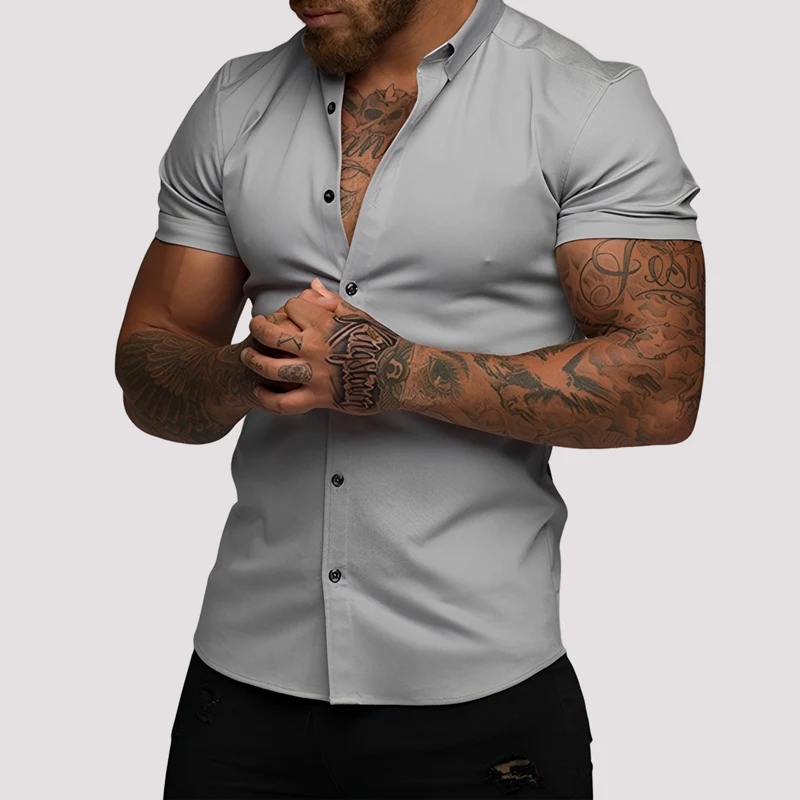 Oscar - Kurzärmeliges Hemd in Slim-Fit-Passform für Herren