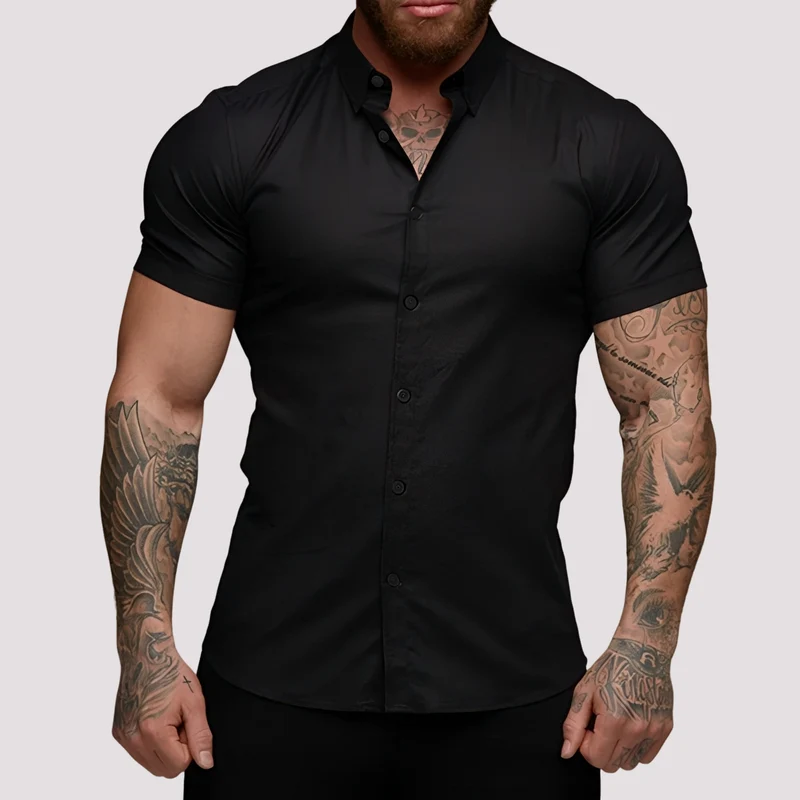 Oscar - Kurzärmeliges Hemd in Slim-Fit-Passform für Herren