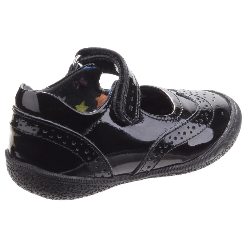 Hush Puppies Rina Kleinkind-Schulschuhe aus Lackleder für Mädchen – Schwarz