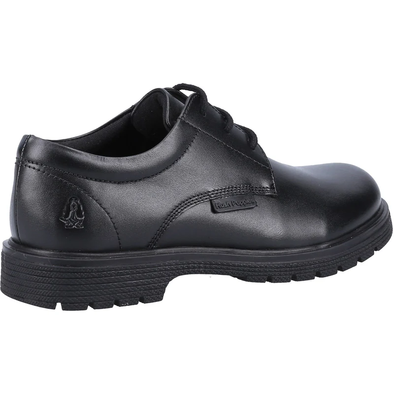Hush Puppies Polly Leder-Schulschuhe für Mädchen – Schwarz