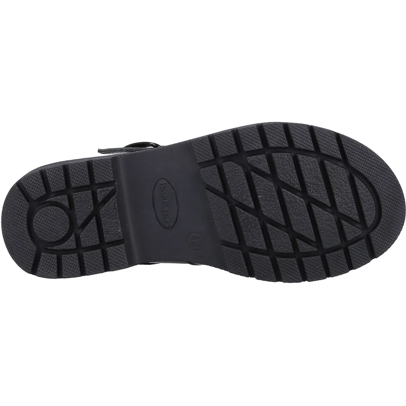 Hush Puppies Mädchen-Paloma-Lack-Schulschuhe – Schwarz