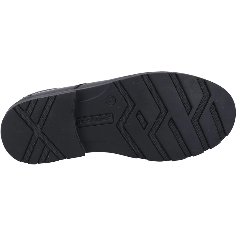 Hush Puppies Junges Oliver Schulschuhe aus Leder – Schwarz