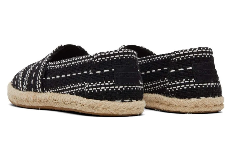 TOMS Damen Alpargata Chunky Global Woven Rope Espadrille – Schwarz