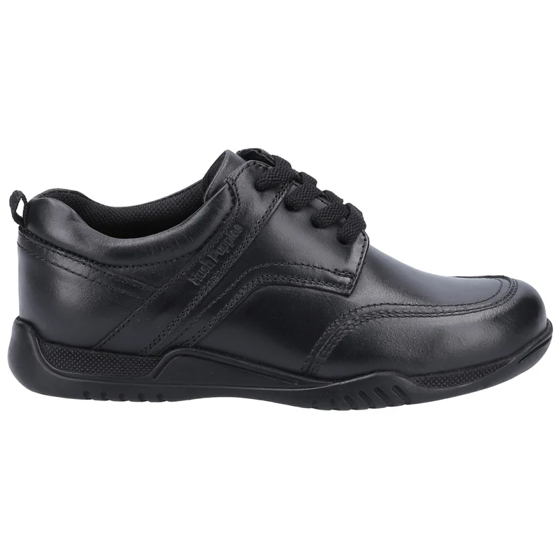 Hush Puppies Harvey Leder-Schulschuhe für Jungen – Schwarz