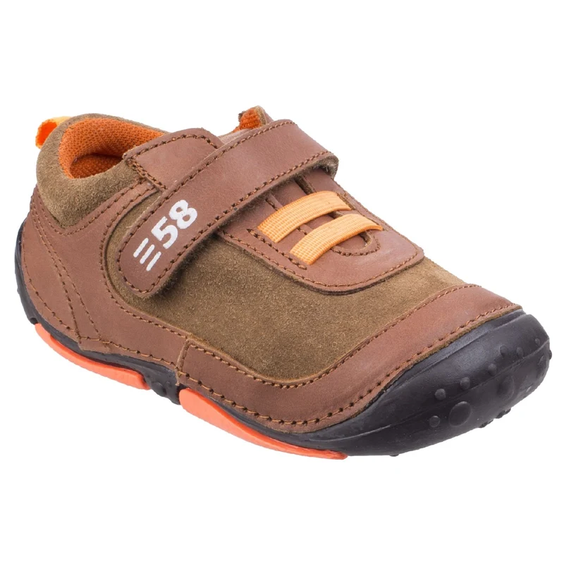 Hush Puppies Kleinkinder-Turnschuhe „Harry Touch Fastening“ für Jungen – Braun