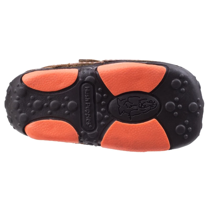Hush Puppies Kleinkinder-Turnschuhe „Harry Touch Fastening“ für Jungen – Braun