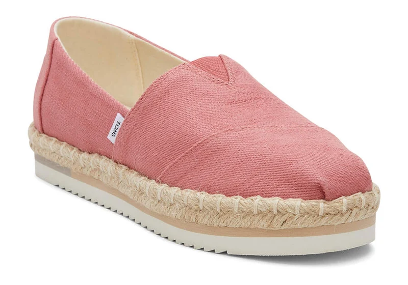 TOMS Alpargata Platform Eco Rope Espadrille für Damen - Faded Rose