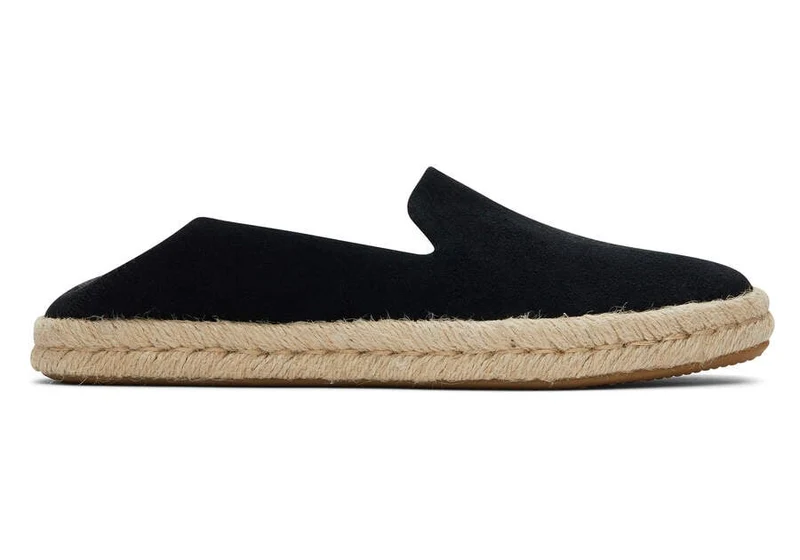 TOMS Damen Santiago Wildleder-Espadrille – Schwarz