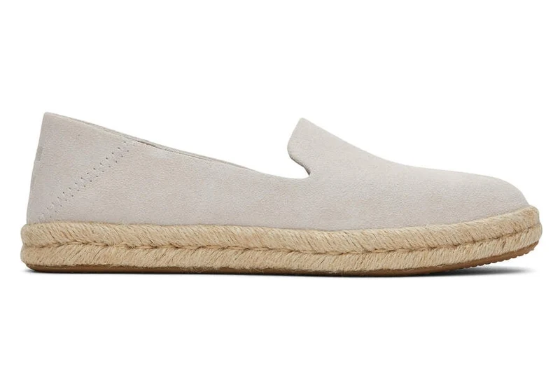 TOMS Damen Santiago Wildleder-Espadrille – Putty