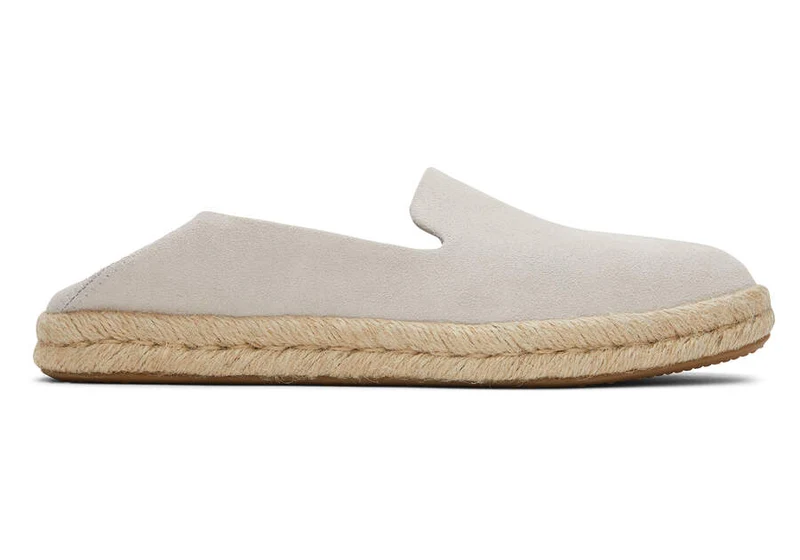 TOMS Damen Santiago Wildleder-Espadrille – Putty