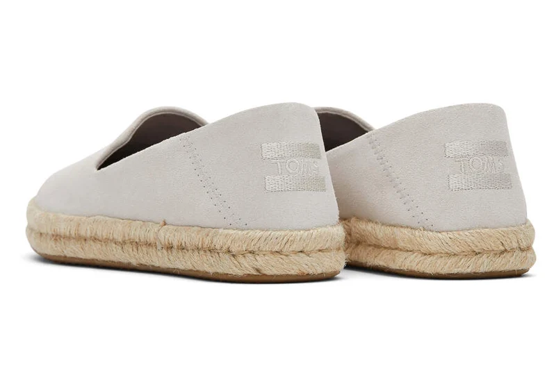 TOMS Damen Santiago Wildleder-Espadrille – Putty