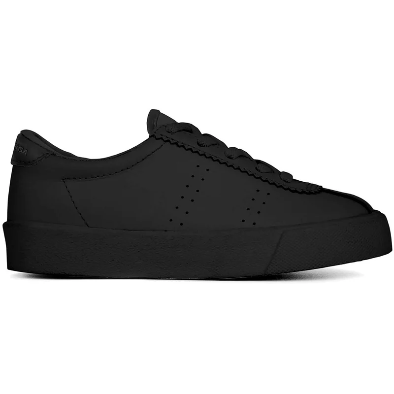 Superga Kinder Unisex 2843 Club S Sneaker aus veganem Leder – Schwarz