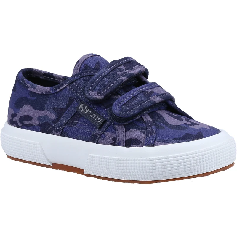 Superga Kinder Unisex 2750 Camo Ripstop Trainer – Blau