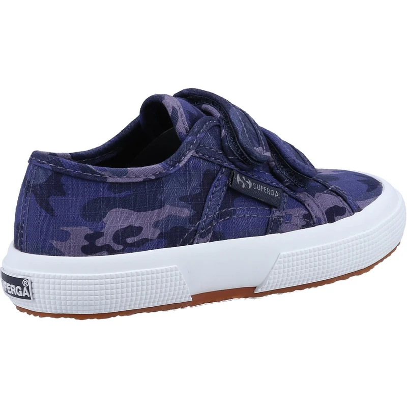 Superga Kinder Unisex 2750 Camo Ripstop Trainer – Blau