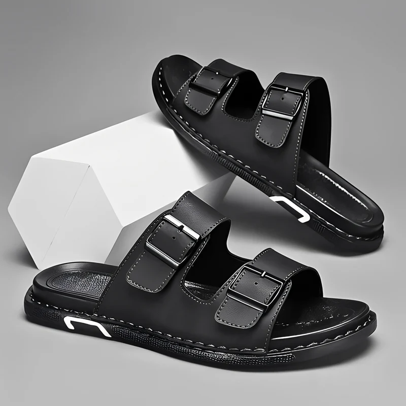 Marcello - Moderne Herren-Sandalen mit Doppelriemen-Design