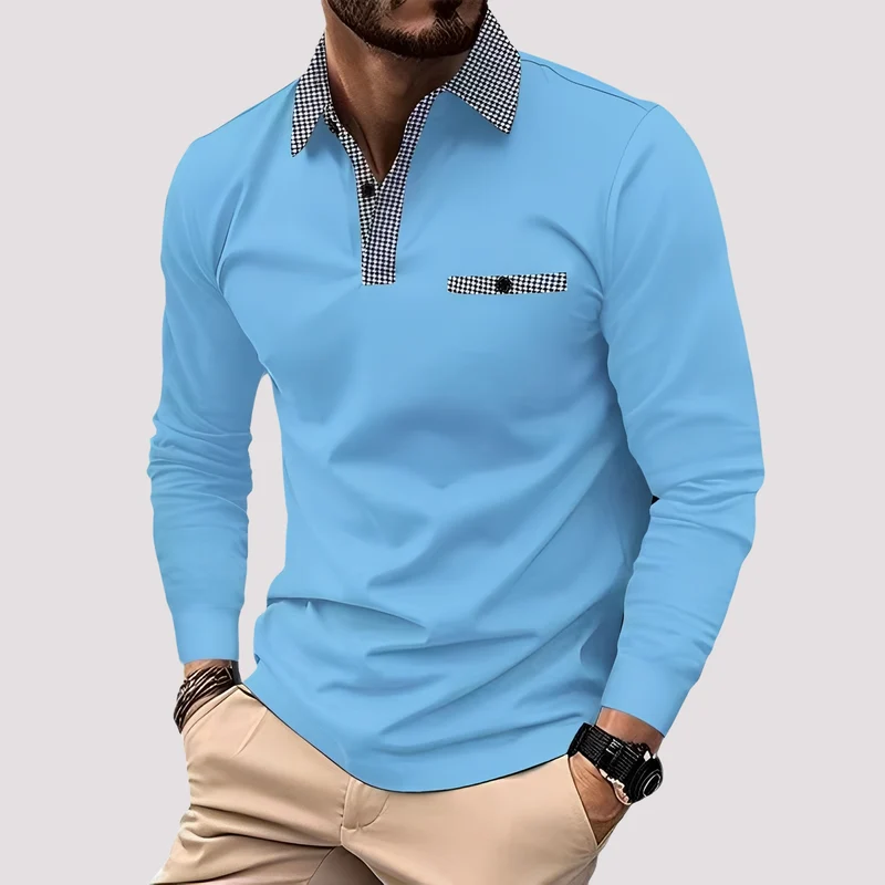 Aidan - Stilvolles Langarm-Poloshirt für Herren