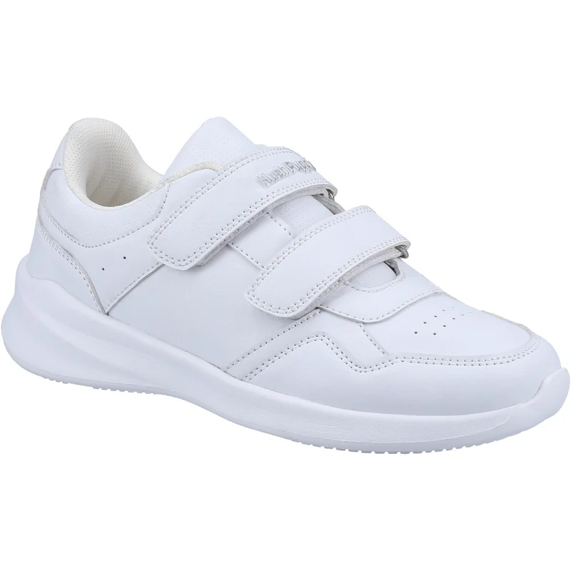 Hush Puppies Kinder-Sneaker aus meliertem Leder – Weiß
