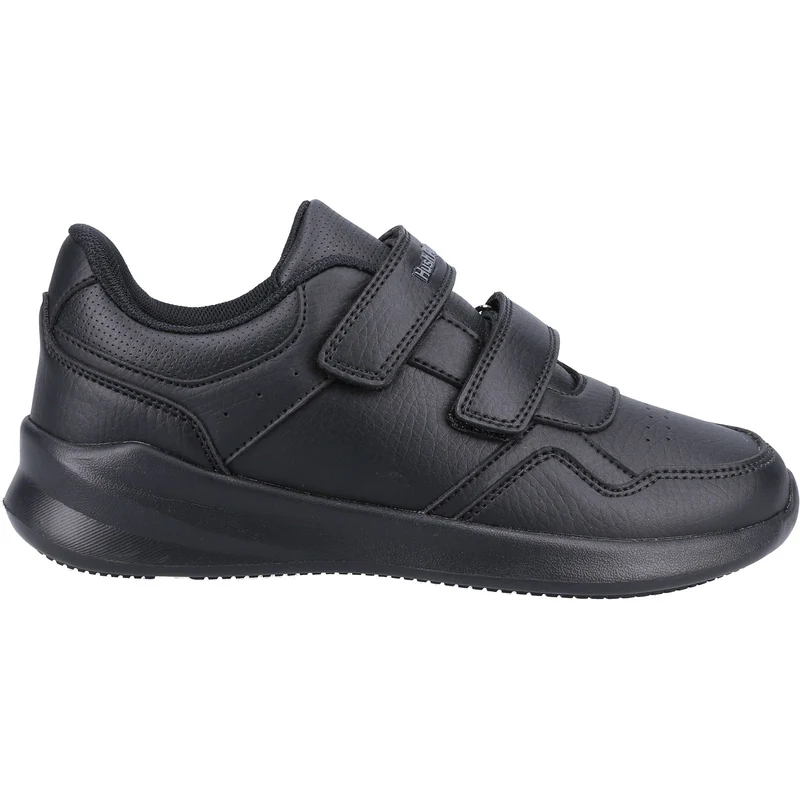 Hush Puppies Schulschuhe aus meliertem Leder für Kinder – Schwarz