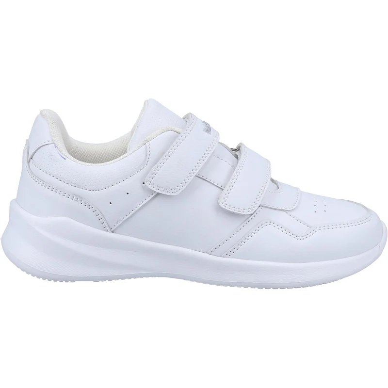 Hush Puppies Kinder-Sneaker aus meliertem Leder – Weiß