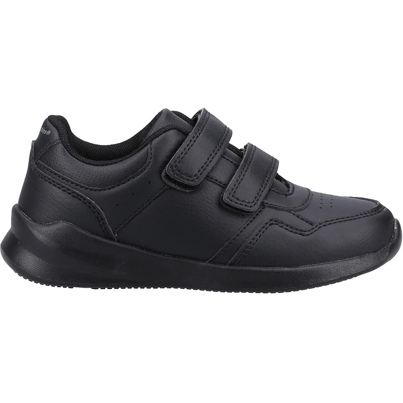 Hush Puppies Schulschuhe aus meliertem Leder für Kinder – Schwarz