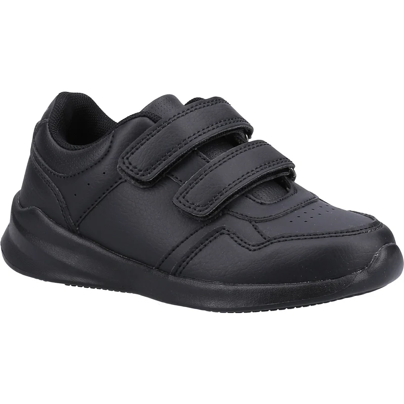 Hush Puppies Schulschuhe aus meliertem Leder für Kinder – Schwarz