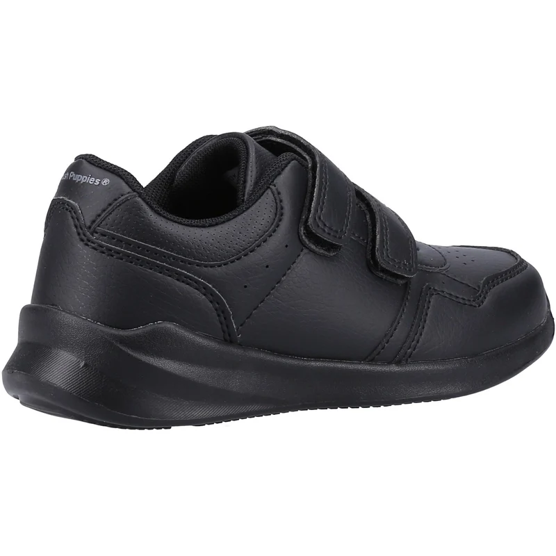 Hush Puppies Schulschuhe aus meliertem Leder für Kinder – Schwarz